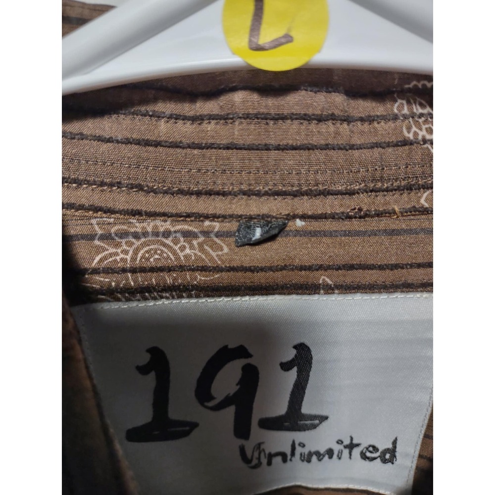 191 Unlimited Collared Shirt Men's Casual Button Down Size Large C58 - Picture 5 of 7